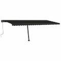 vidaXL Ručne zaťahovacia markíza s LED 600x300 cm antracitová