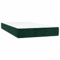 vidaXL Posteľný rám boxsping s matracom tmavozelený 80x200 cm zamat