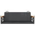 vidaXL Hojdacia lavica čierna 109x62x40 cm polyratan