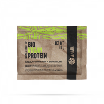BIO Vegan Protein - VanaVita, banán jahoda, 30 g