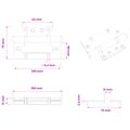 vidaXL Pánt 8 ks 100 x 75 x 13 mm Strieborná Oceľ