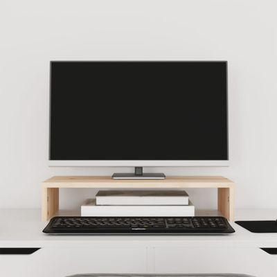 vidaXL Stojan na monitor 50x27x10 cm masívna borovica