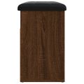 vidaXL Lavička na topánky hnedý dub 82x32x50 cm kompozitné drevo
