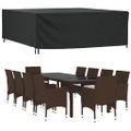 vidaXL Poťah na záhradný nábytok čierny 260x260x90 cm vodotesný 420D