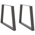 vidaXL Nohy k jedálenskému stolu v tvare V, 2 ks, antracitové, 100 x (72-73,3) cm, oceľ