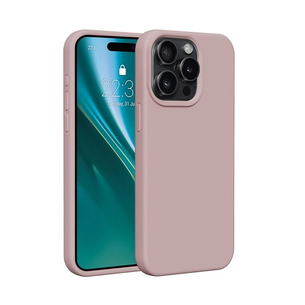 Etteri Silicone puzdro na iPhone 15 Pro 6,1" svetloružové