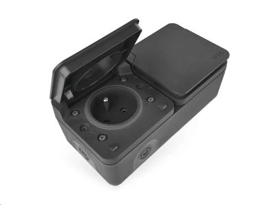 EMOS D730421 Cyklonová zásuvka stenná dvojitá 16A/250V IP55 šedá