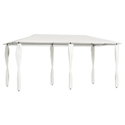 vidaXL Altánok s poťahmi na stĺpiky 2,98x5,3x2,59 m, krémový 160 g/m²