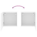 vidaXL TV nástenné skrinky 2 ks biele 40,5x30x40 cm kompozitné drevo