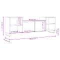 vidaXL TV skrinka dymový dub 160x35x55 cm spracované drevo