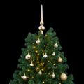 vidaXL Umelý výklopný vianočný stromček 300 LED a sada gúľ 180 cm