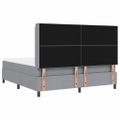 vidaXL Posteľ s pružinovým rámom Svetlosivá 200 x 180 cm látka