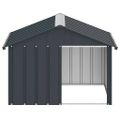 vidaXL Búda pre psa antracitová 116,5x103x81,5 cm pozinkovaná oceľ