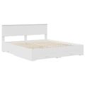 vidaXL Rám postele so zásuvkou Biela 180 x 200 cm Kompozitné drevo