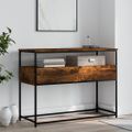 vidaXL Konzolový stolík dymový dub 100x40x75 cm kompozitné drevo
