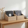 vidaXL Box na LP platne 2 ks Dub sonoma 23 x 33 x 16 cm