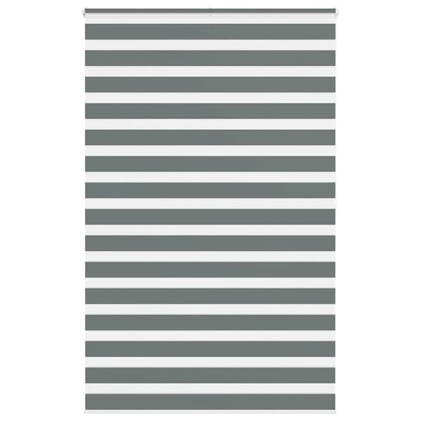 vidaXL Zebra roleta tmavošedá 140x200 cm šírka látky 135,9cm polyester