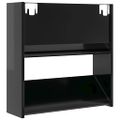 vidaXL Nástenné skrinky na topánky 4 ks, lesklé čierne 60x18x60 cm