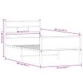 vidaXL Posteľný rám bez matraca dymový dub 80x200 cm kompozitné drevo