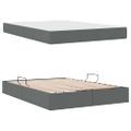 vidaXL Postel s úložným prostorem a matrací Tmavo šedá 140 x 190 cm