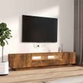 vidaXL 2-dielna súprava TV skriniek s LED dymový dub spracované drevo