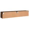 vidaXL TV nástenné skrinky 2 ks hnedý dub 80x30x30cm kompozitné drevo