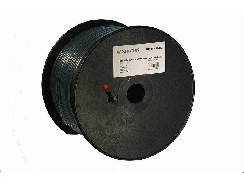 Koaxiální kabel  Zircon CU 121 ALPE / 150 m / 5mm