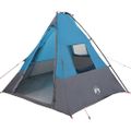 vidaXL Tipi stan 6-miestny Vodoodolný Modrá taft