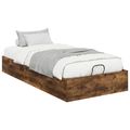 vidaXL Otomanový posteľný rám s úložiskom Údený Dub 203 x 90 x 25 cm