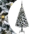 vidaXL Umelý vianočný stromček Biela 150 cm PVC a Oceľ a Plast