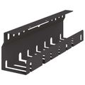 vidaXL Úložný box na káble pod stôl 2 ks Čierna 43 x 9 x 11 cm Oceľ