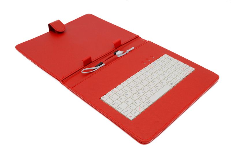 AIREN AiTab Leather Case 3 with USB Keyboard 9,7'' RED (CZ/ SK/DE/UK/US.. layout)