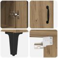 vidaXL Highboard Remeselný dub 69,5 x 34 x 180 cm Kompozitné drevo