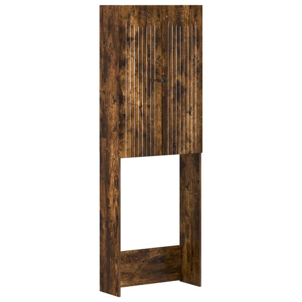 vidaXL Toaletná skriňa ALKMAAR Dymový dub 66 x 25,5 x 190 cm