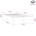 vidaXL Posteľný rám boxsping bez matracom tmavomodrý 120x220 cm zamat