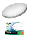 LED stropné svietidlo ESLA Q-247CP 36W 3060lm 4000K ø45cm/kruhové strieborné QTEC