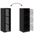 vidaXL Highboard Čierny dub 35 x 37 x 109 cm Kompozitné drevo