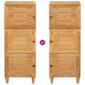 vidaXL Highboard Svetlohnedá 40 x 33 x 110 cm mangový masív