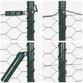 vidaXL Hexagonálny plotový základ 100 x 0,6 m PVC potiahnutá oceľ Sivá