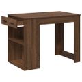 vidaXL Stolík so zásuvkou a policou hnedý dub 102x62x77,5 cm