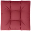 vidaXL Podložka na paletový nábytok červená 80x80x12 cm látka