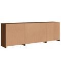 vidaXL Komoda s LED svetlami hnedý dub 202x37x67 cm