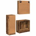 vidaXL Sada kúpeľňového nábytku 3 ks Staré drevo 64,5 x 33,5 x 59 cm