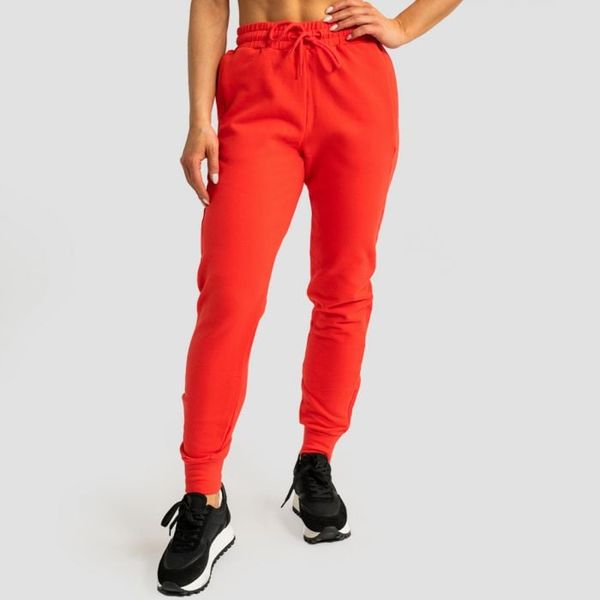 Dámske tepláky Limitless Hot Red - GymBeam, veľkosť S, veľkosť oblečenia S