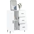 vidaXL Komoda lesklá biela 69,5x34x90 cm spracované drevo