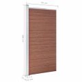 vidaXL Plotový panel WPC 95x186 cm hnedý
