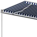 vidaXL Samostatne stojaca automatická markíza 450x350 cm modro-biela