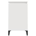 vidaXL Nočný stolík vysoký lesk biely 40x35x70 cm spracované drevo