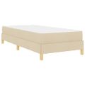 vidaXL Posteľ s pružinovým rámom s matracmi Krémová 90 x 200 cm látka