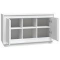 vidaXL Komoda biela 102x35x60 cm spracované drevo